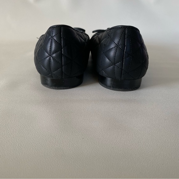 Kenneth Cole Reaction Quilted Black Ballet Flats 7.5 Pointed Toe Bow Women’s - Picture 10 of 12